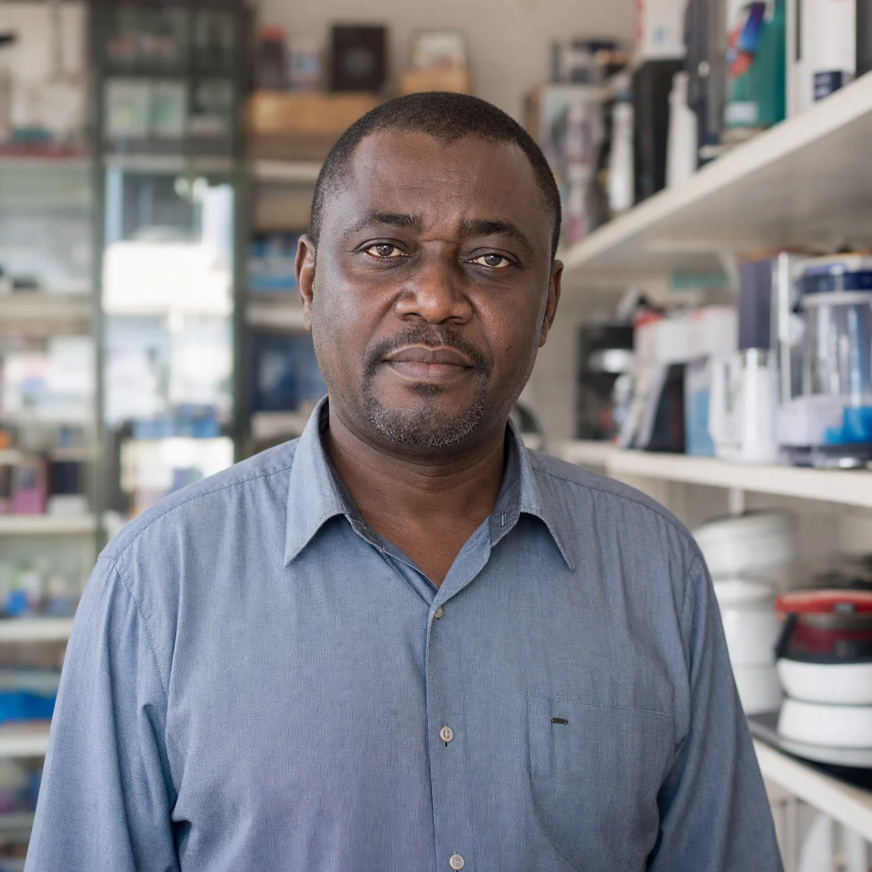 M. Tchouangué, Douala — importateur électroménager, 18 conteneurs / an.